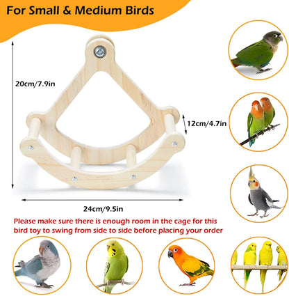 Jevnd budgie cage accessories perch displaying secure screw placement and dimensions