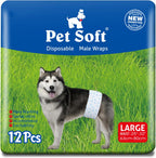 Pet Soft absorbent dog belly bands stack showcasing the lightweight breathable fabric texture