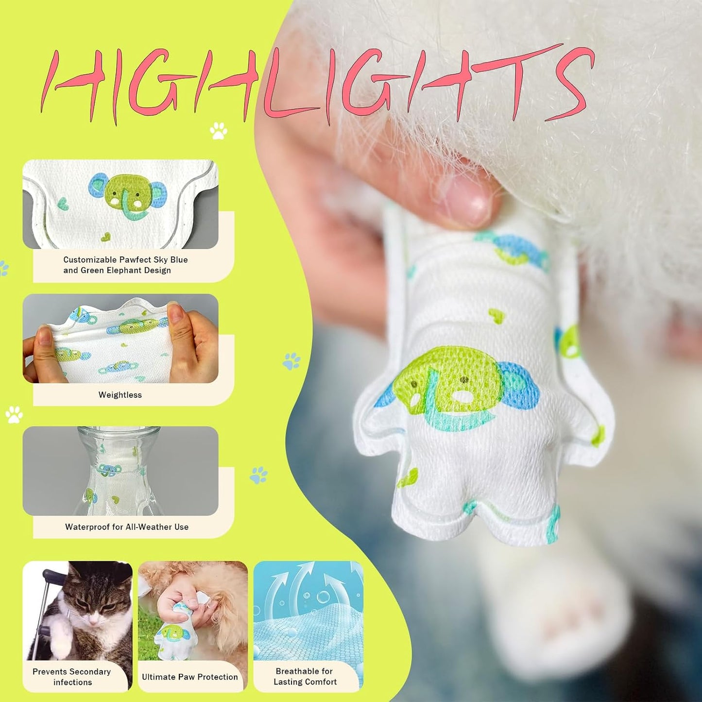 Size chart for Furrtripsy disposable dog booties