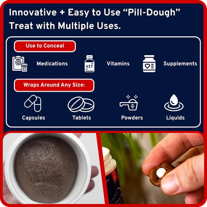 Close up texture of Easy Pill Ultra allergy friendly dough