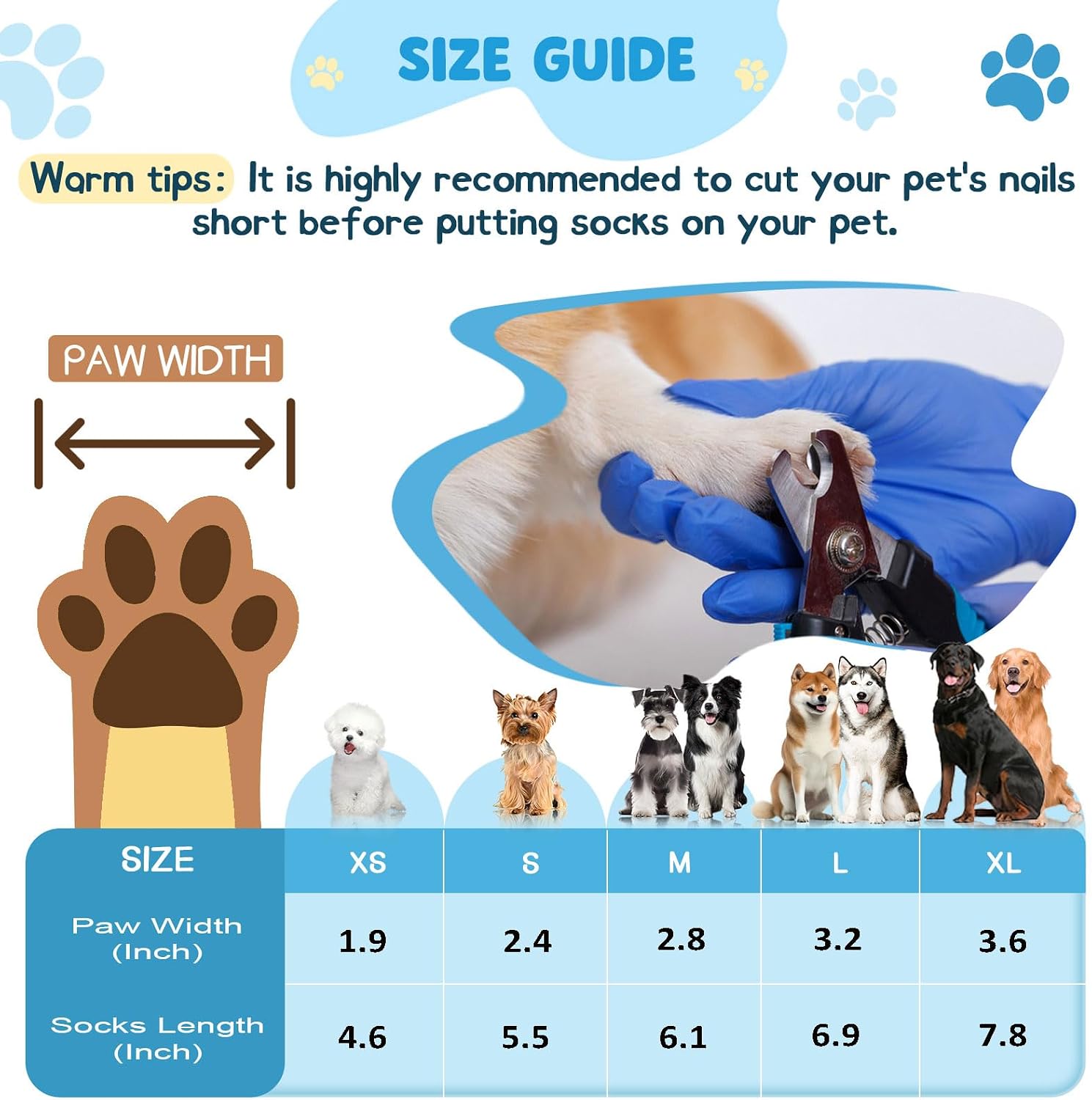 HeavenEye pet socks showing breathable knit material