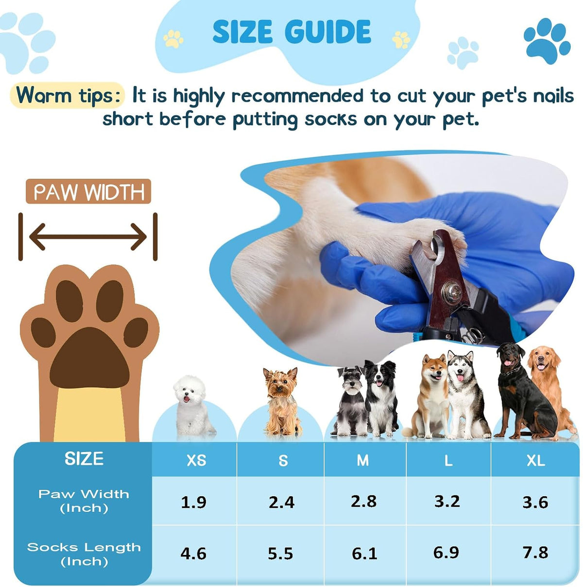 HeavenEye pet socks showing breathable knit material