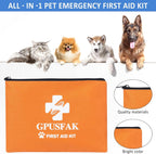 GPUSFAK emergency kit for cats and dogs highlighting extra space for custom medications.