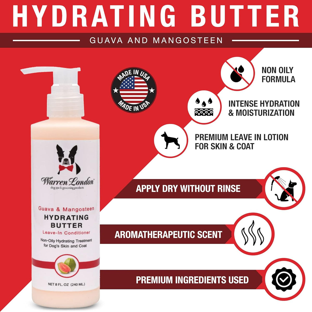 Warren London hydrating leave in conditioner bottle
