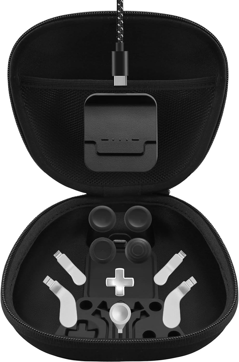 Complete Component Pack for Xbox Elite Controller Series 2 - Accessories Includes 1 Carrying Case, 1 Charging Dock, 1 Charger Cable, 4 Thumbsticks, 4 Paddles and 1 Adjustment Tool(BLACK) - Image 11