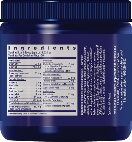 Life Extension Dog Mix label details and ingredients