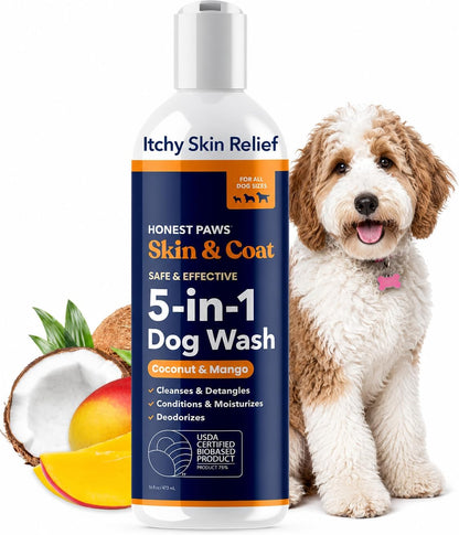 Honest Paws Dog Shampoo and Conditioner - Premium Dog Wash for Allergies and Dry, Itchy, Moisturizing for Sensitive Skin - Sulfate Free, Plant Based, All Natural -16 Fl Oz - Image 11