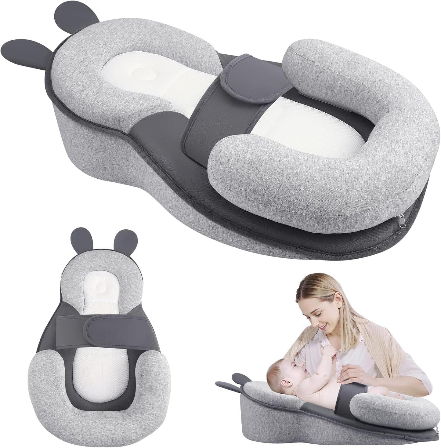Zuskyzu baby feeding pillow front view anti overflow wedge