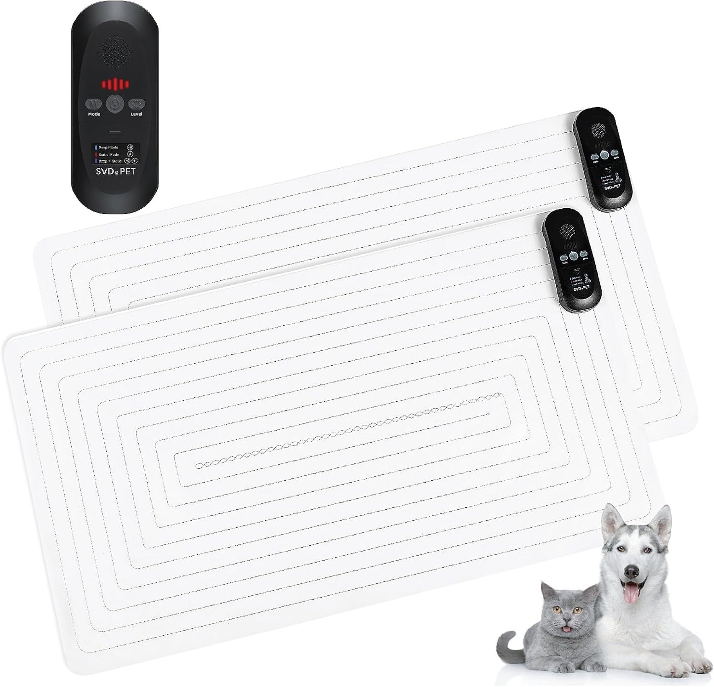 SVD.PET 2-Pack Pet Training Mat with Tester, Pet Shock Pad, Dogs & Cats Electronic Repellent mat for Indoor, 3 Training Modes, 5 Levels, Pet Safe Mode (Black controler 60" X 12") - Image 10