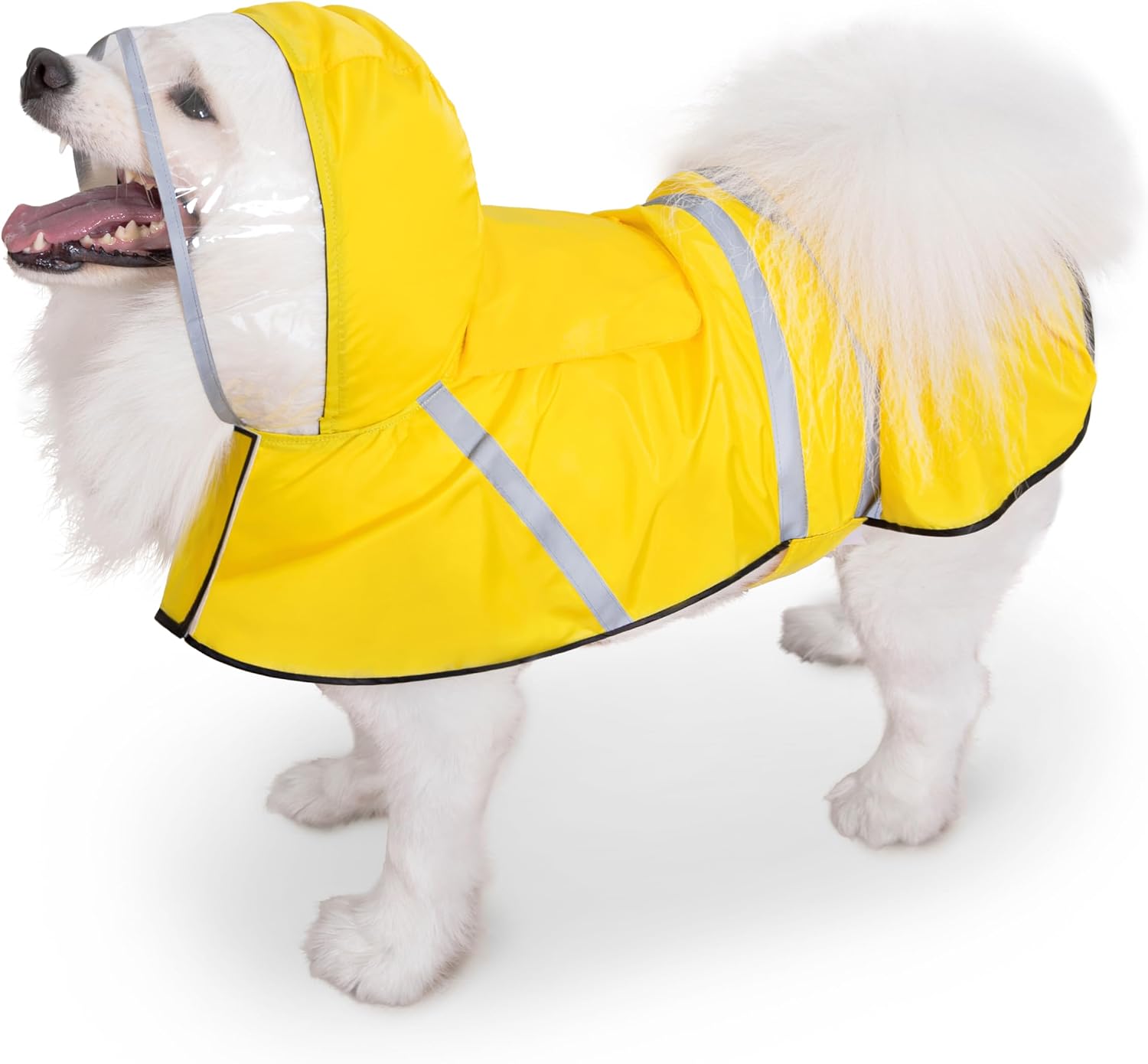 Dog Raincoat, Adjustable Rain Jacket with Hooded Double Layer for Large Medium Small Dogs Puppies, Lightweight Waterproof Rain Coat Poncho with Reflective Stripe Duck Pink,S - Image 11