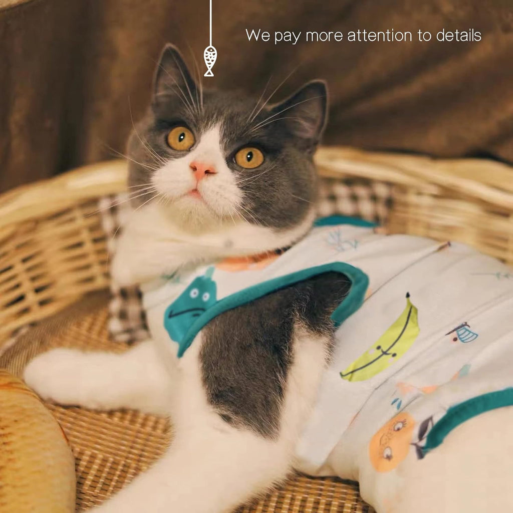 GCVOPTON protective pet bodysuit adjustable hook and loop back closure view