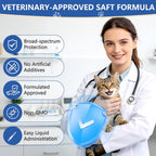 BiKontrun pet care product bottle placed next to a healthy cat illustrating optimal feline digestive wellness