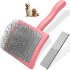 2PCS Slicker Brush for Dogs & Pet Comb,Professional Dog Grooming Brush (Goldendoodles,Poodles,Labradoodles) with Extra Long Pins to Effectively Remove Tangles, Knots and Mats (Blue, Large) - Image 15