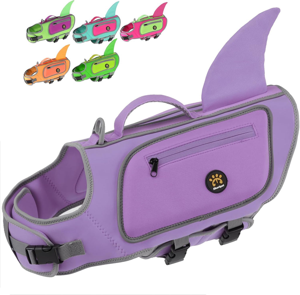 Dog Life Jacket, Shark Dog Life Vest Adjustable Pet Swimming Safety Vest with Superior Buoyancy & Rescue Handle for Small Medium Large Dogs, Swim, Pool, Beach, Boating (Turquoise, X-Small) - Image 9