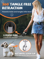 Integrated LED flashlight on Douexio pet leash