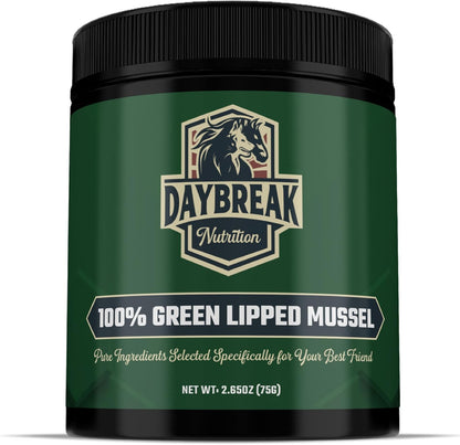 Daybreak Nutrition Pure Green Lipped Mussel Powder front view joint supplement for dogs