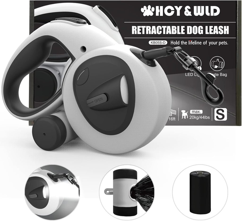 HCY&WLD 4-in-1 retractable dog leash front view