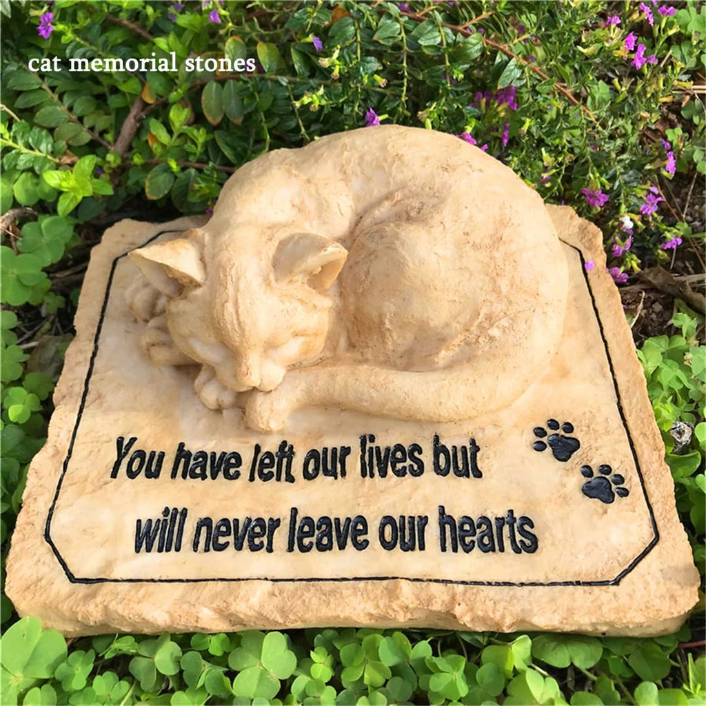 Carchistan cat sympathy gift displayed in an outdoor garden setting