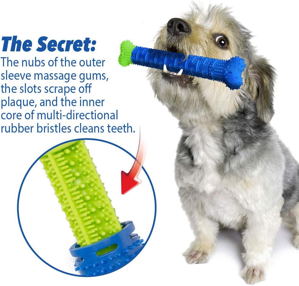 Buraq BulbHead Chewbrush packaging highlighting the three in one action