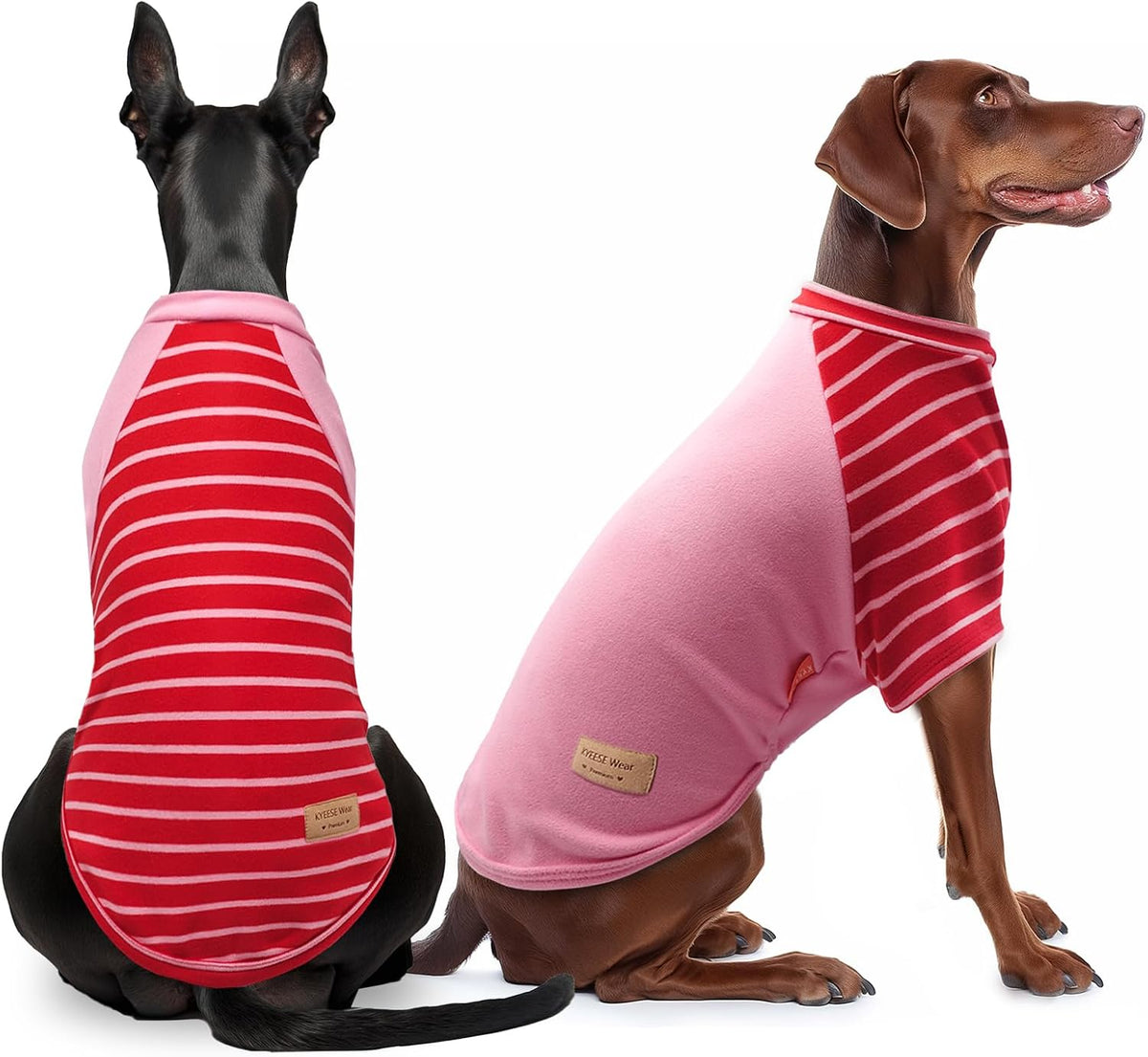 KYEESE 2Pack Dog Sweater, Soft Pet Sweatshirt Stretchy Pullover Dog Sweater for Medium Large Dogs Boy, Lightweight Fleece Pet Shirt Clothes with Sleeves, 2XL - Image 14