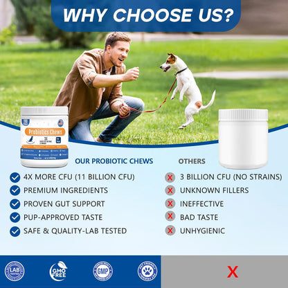 GuruAmi pet gut health chews with pumpkin and Greek yogurt ingredients