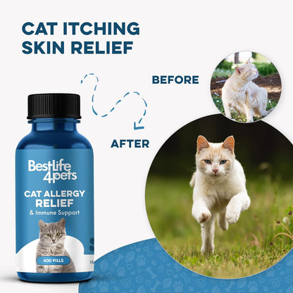 Side label of BestLife4Pets showing the natural plant extracts including Quercetin and Nettle Leaf ingredients.