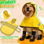 Four pieces of black anti-slip waterproof dog boots with elastic buckles.