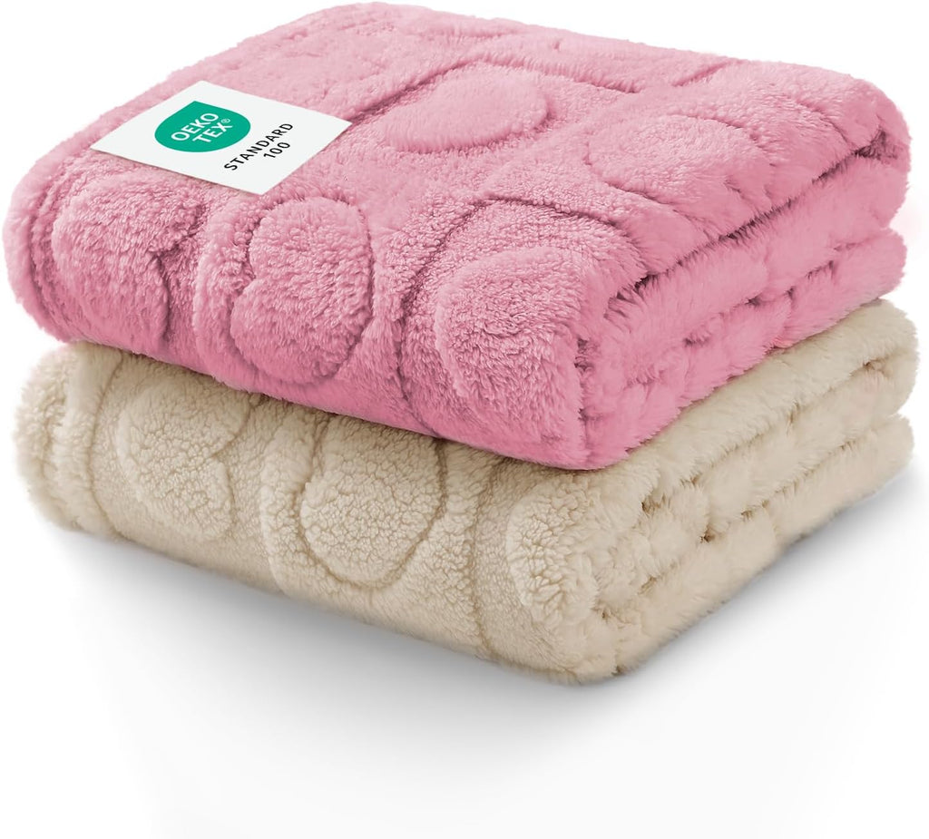 Luciphia Small Dog Blanket Washable Pet Bed Cover Soft Fluffy Puppy Blanket with Premium Fleece 300GSM Cozy Calming Cat Blankets for Indoor Cats Pink 30x20 inch - Image 14