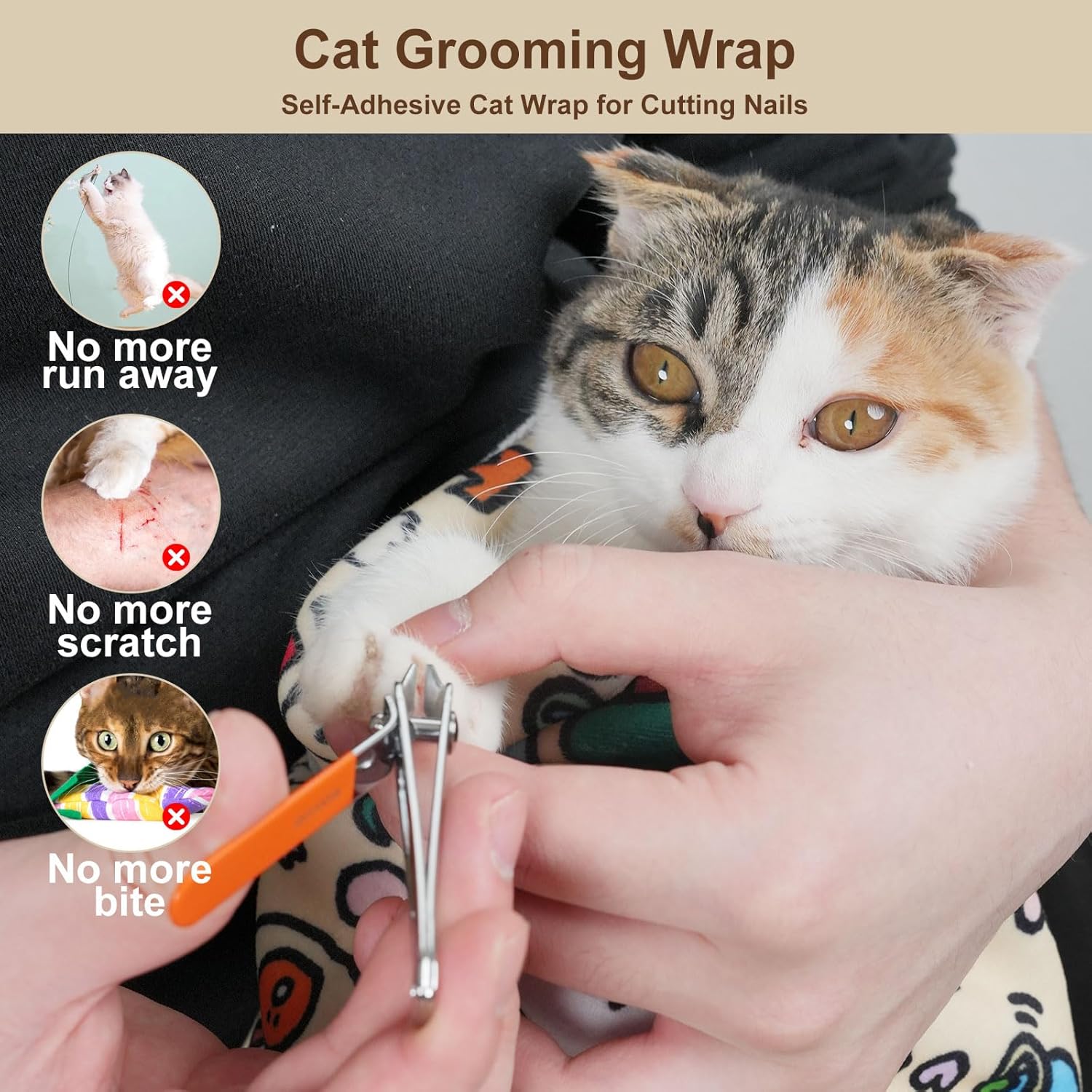 Close up of the self stick texture on the Miertou pet grooming blanket.