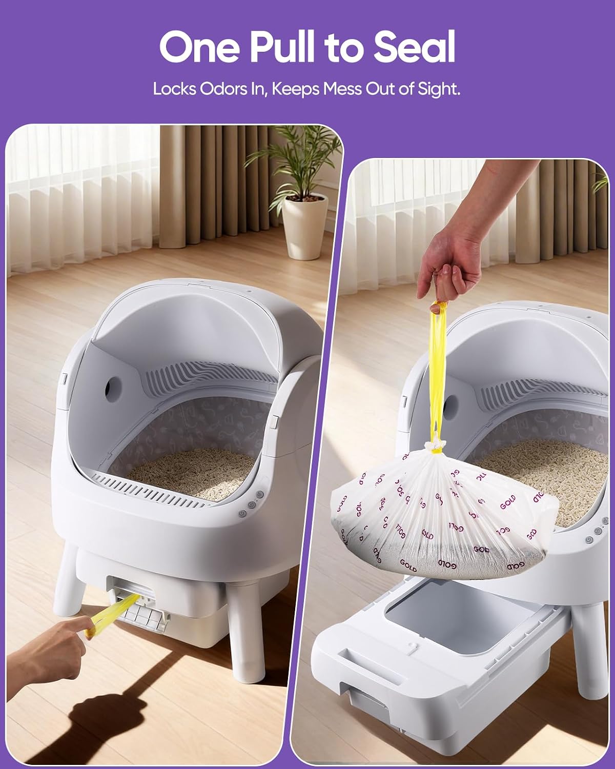 AWoHH forty five count cat litter liners drawer installation step