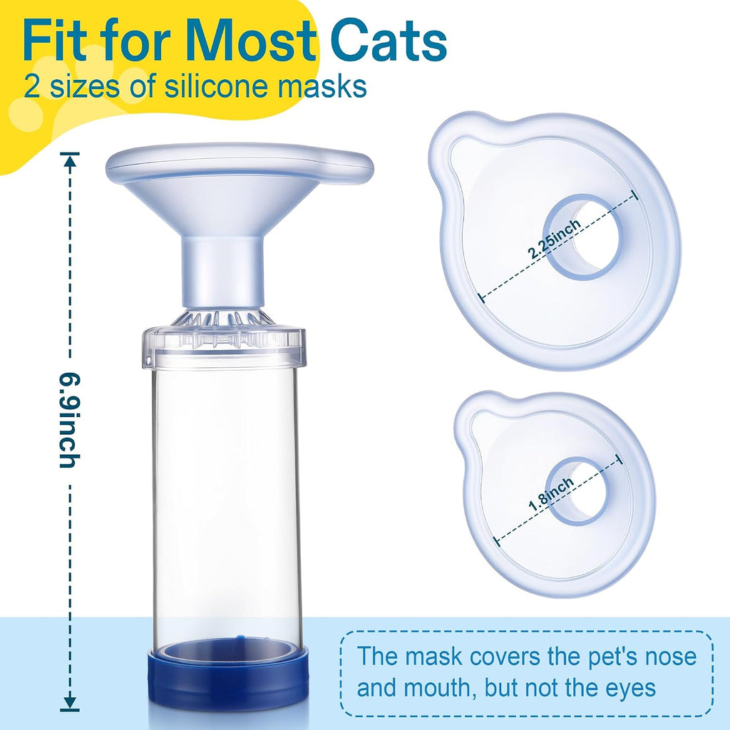 Two sizes of soft silicone masks for feline aerosol chamber close up