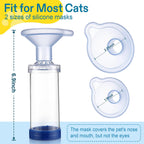 Two sizes of soft silicone masks for feline aerosol chamber close up