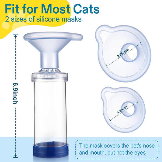 Two sizes of soft silicone masks for feline aerosol chamber close up