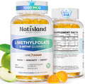 NATISLAND L Methylfolate and B12 Gummies 60 count front bottle view