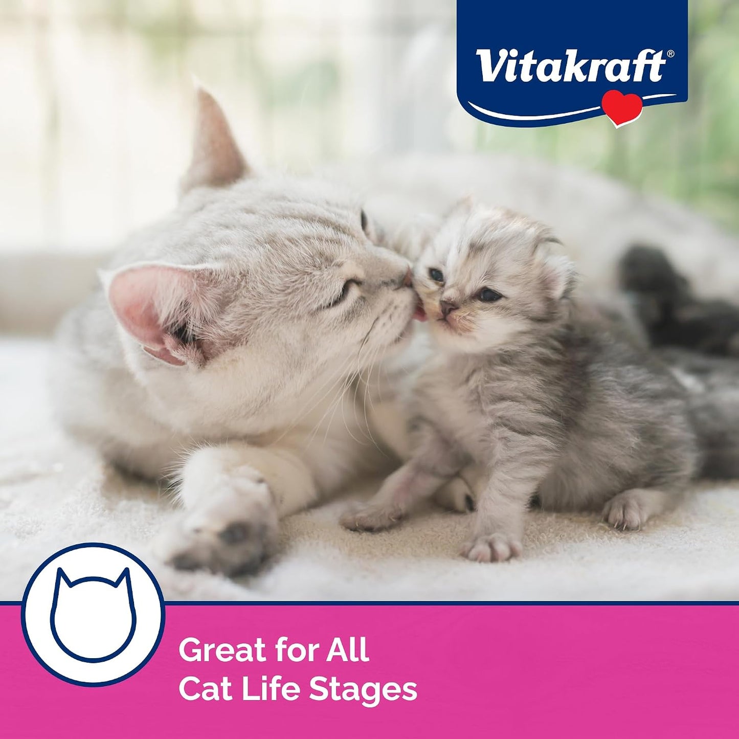 Owner feeding cat Vitakraft Lick N Lap by hand for bonding