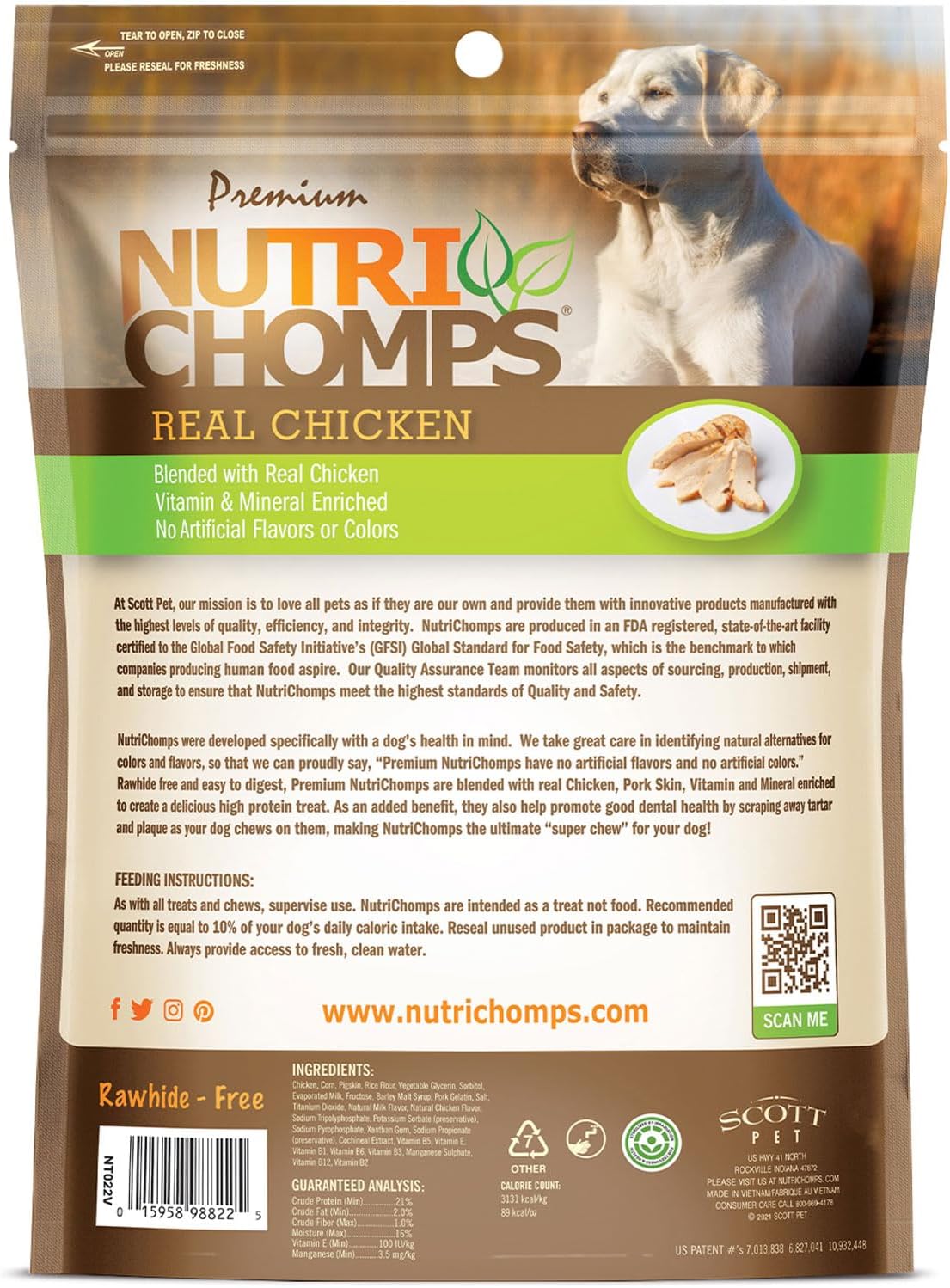 NutriChomps USA imported 6 inch twist dog chews assortment