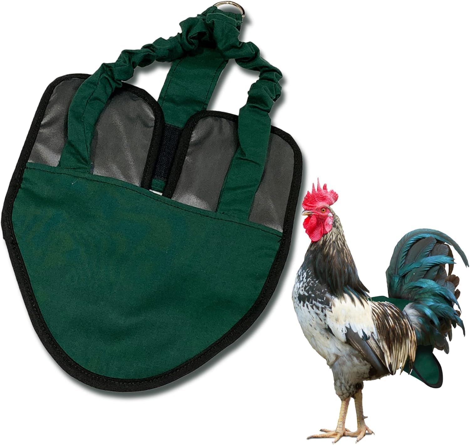 Hen Holster Premium Starter Kit - Bird Diaper, Wrap Around for Hens, Roosters, Ducks - Leak-Proof, Comfortable Bird Harness with Sewn-in Liner, Secure Hook & Loop Closure - Large, Black - Image 14