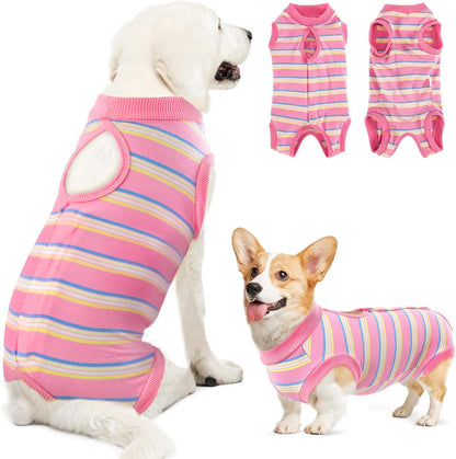 Lukovee Recovery Suit for Dogs, Onesie Surgery Recovery Suit for Female Male Dogs, Abdominal Wounds Cone E-Collar Alternative Prevent Licking Spay Recovery Suit (Grey,Medium) - Image 10