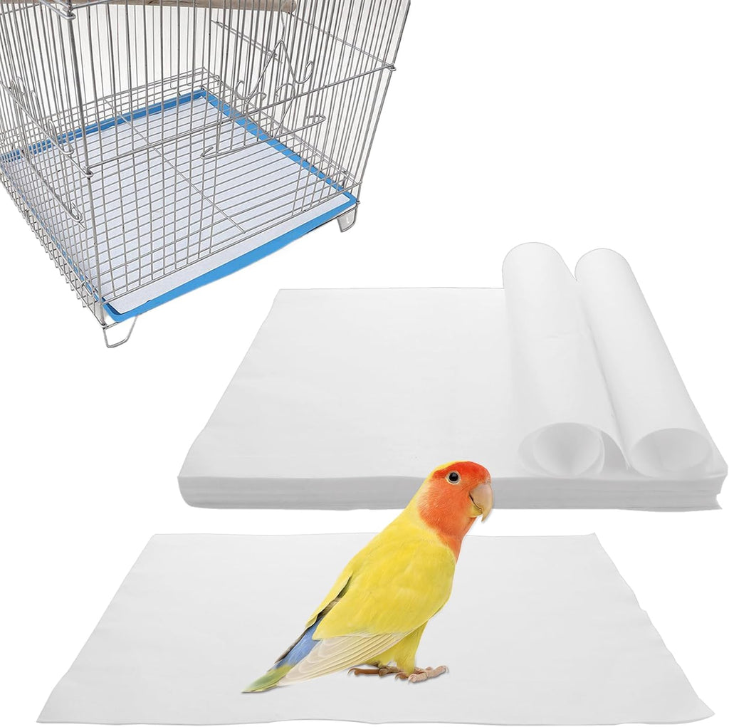 Gbachoose 200 Pack Bird Cage Liner Papers stack front view