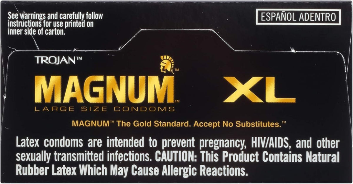 TROJAN Lubricated Magnum Condoms XL Large Size - 12 Count - Image 11