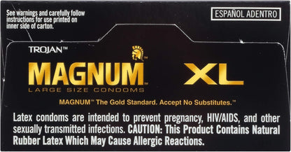 TROJAN Lubricated Magnum Condoms XL Large Size - 12 Count - Image 11