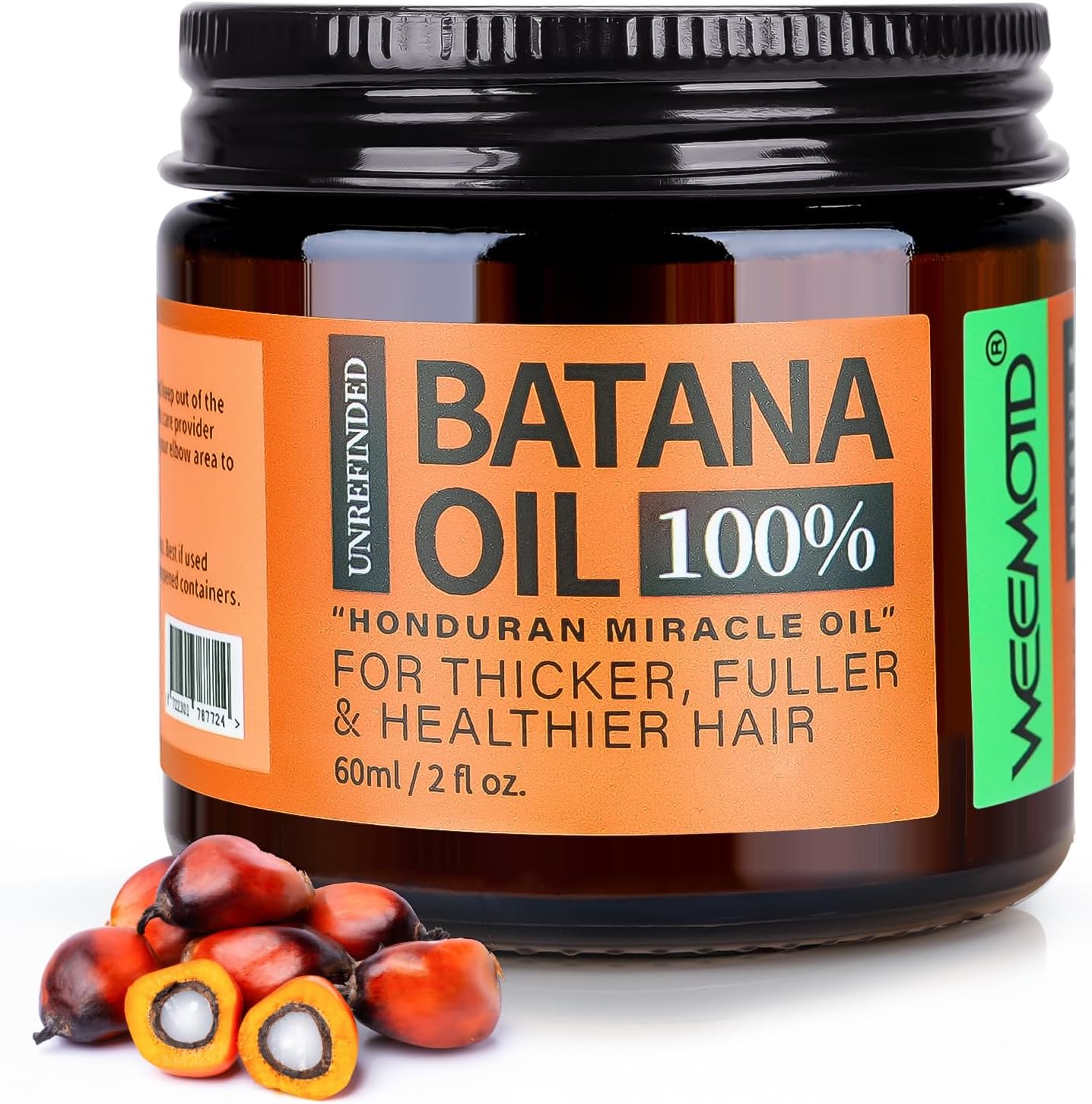 WEEMOTD Unrefined Batana Oil front view for natural hair growth