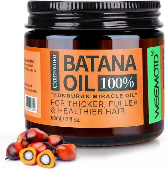 WEEMOTD Unrefined Batana Oil front view for natural hair growth