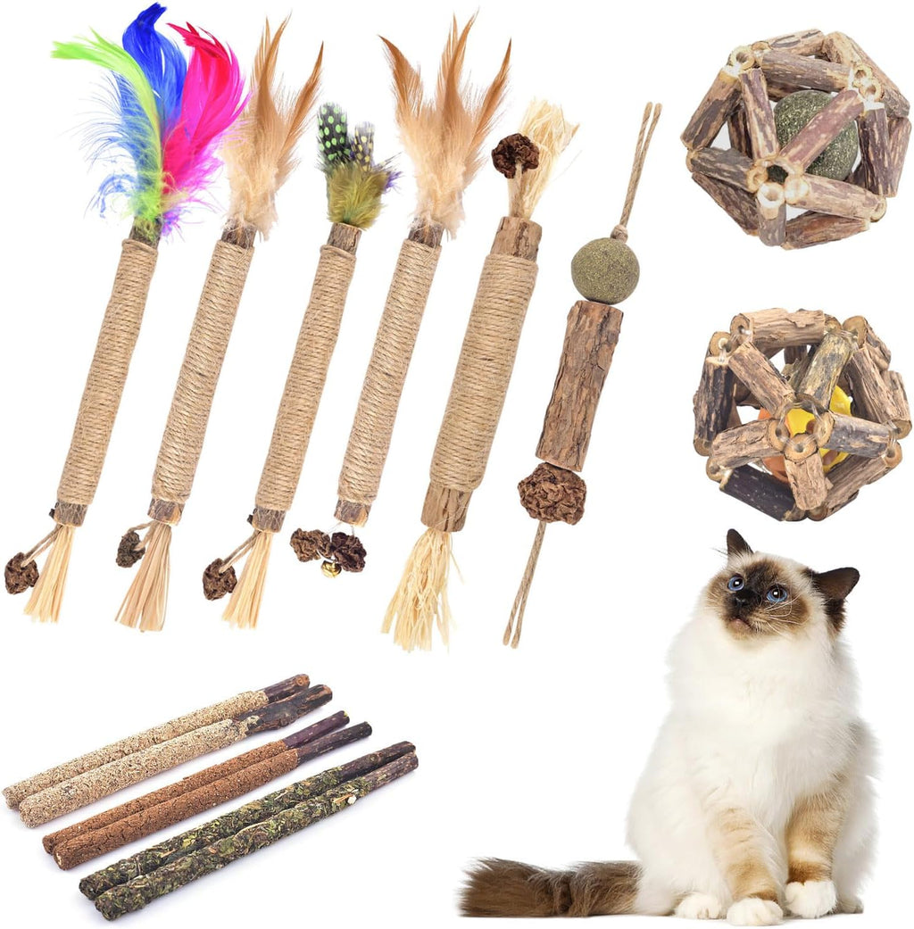 Tindtop 10 pack catnip alternative chew toys