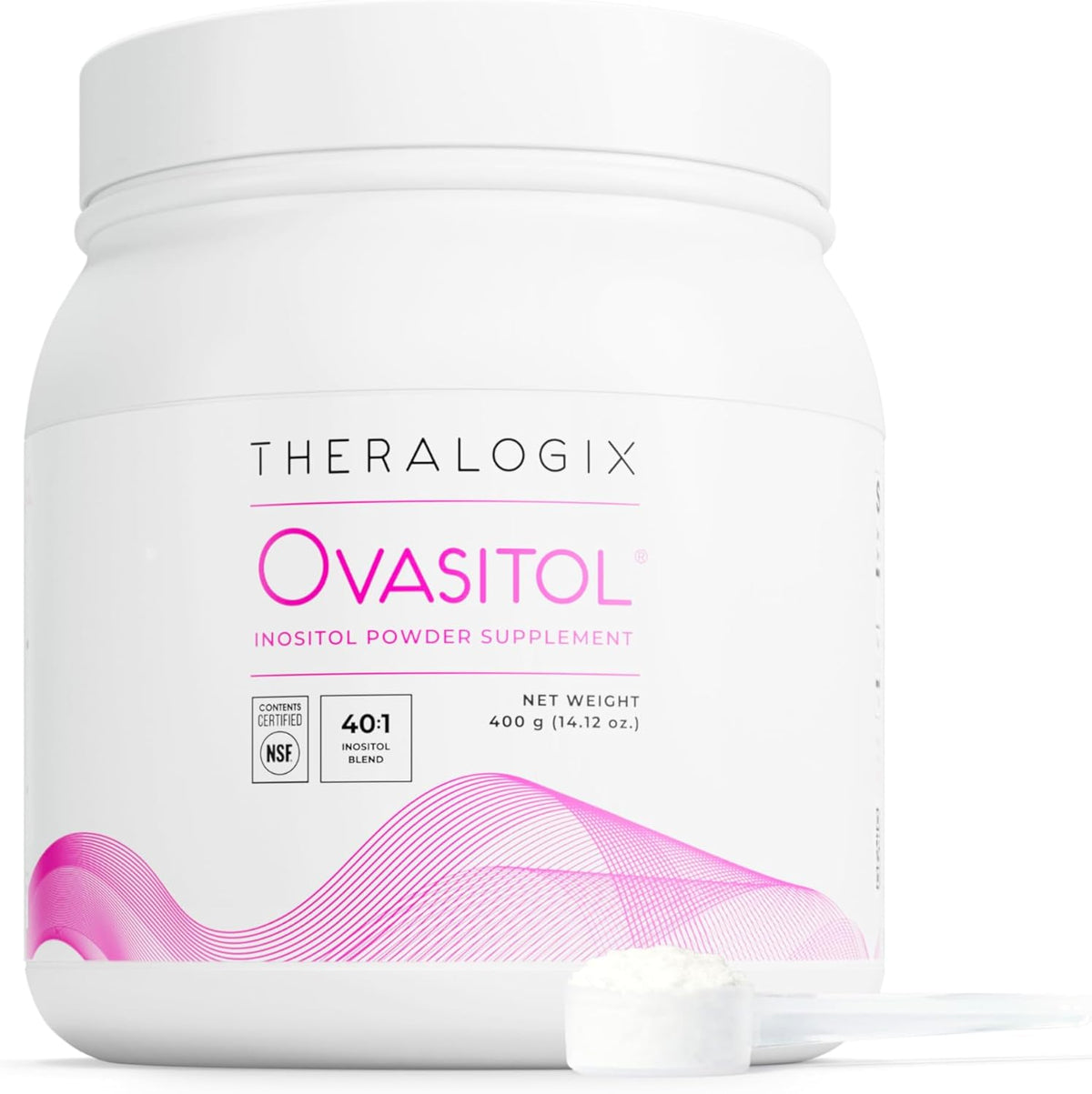Theralogix Ovasitol Inositol Powder front view canister for hormone balance