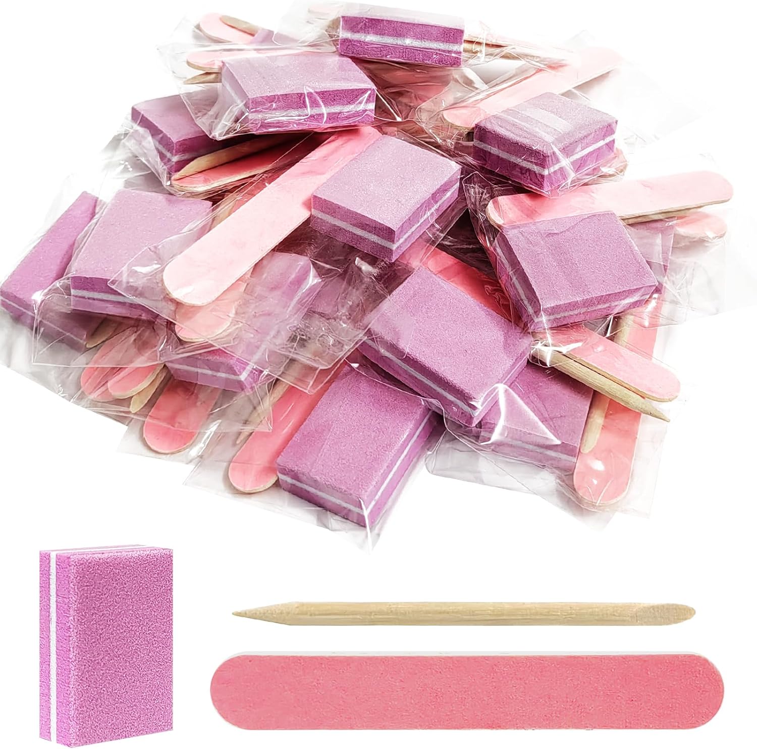 Hozziii disposable manicure kit front view showing 20 count packaging