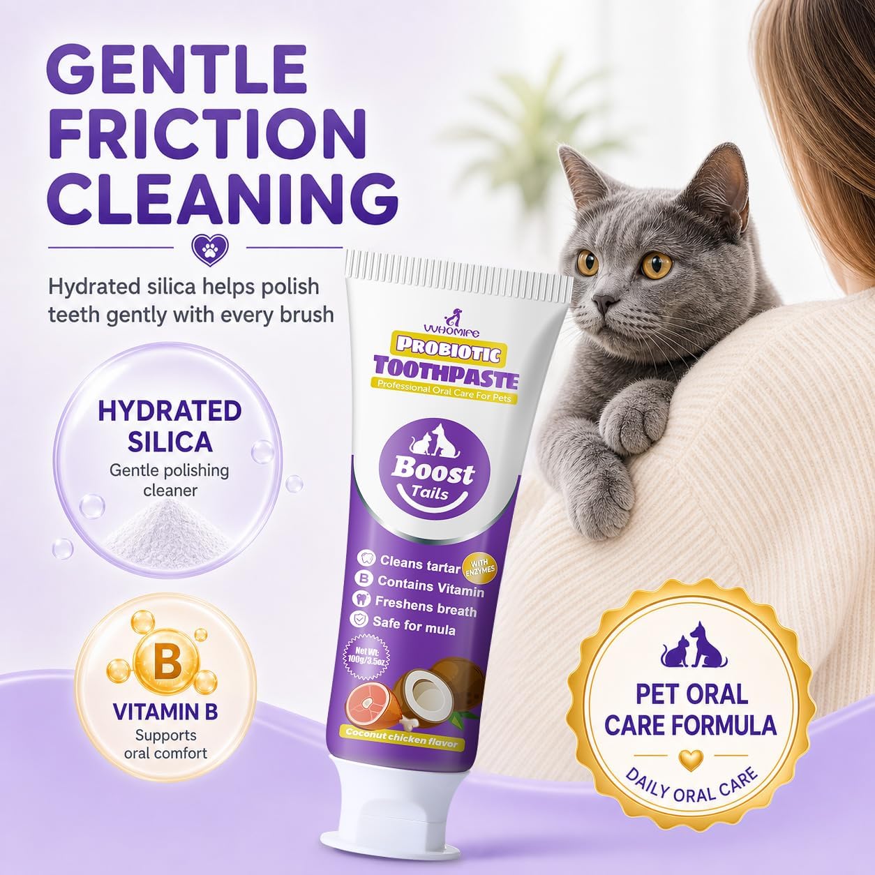 Close up of VVHOMIFE pet toothpaste texture