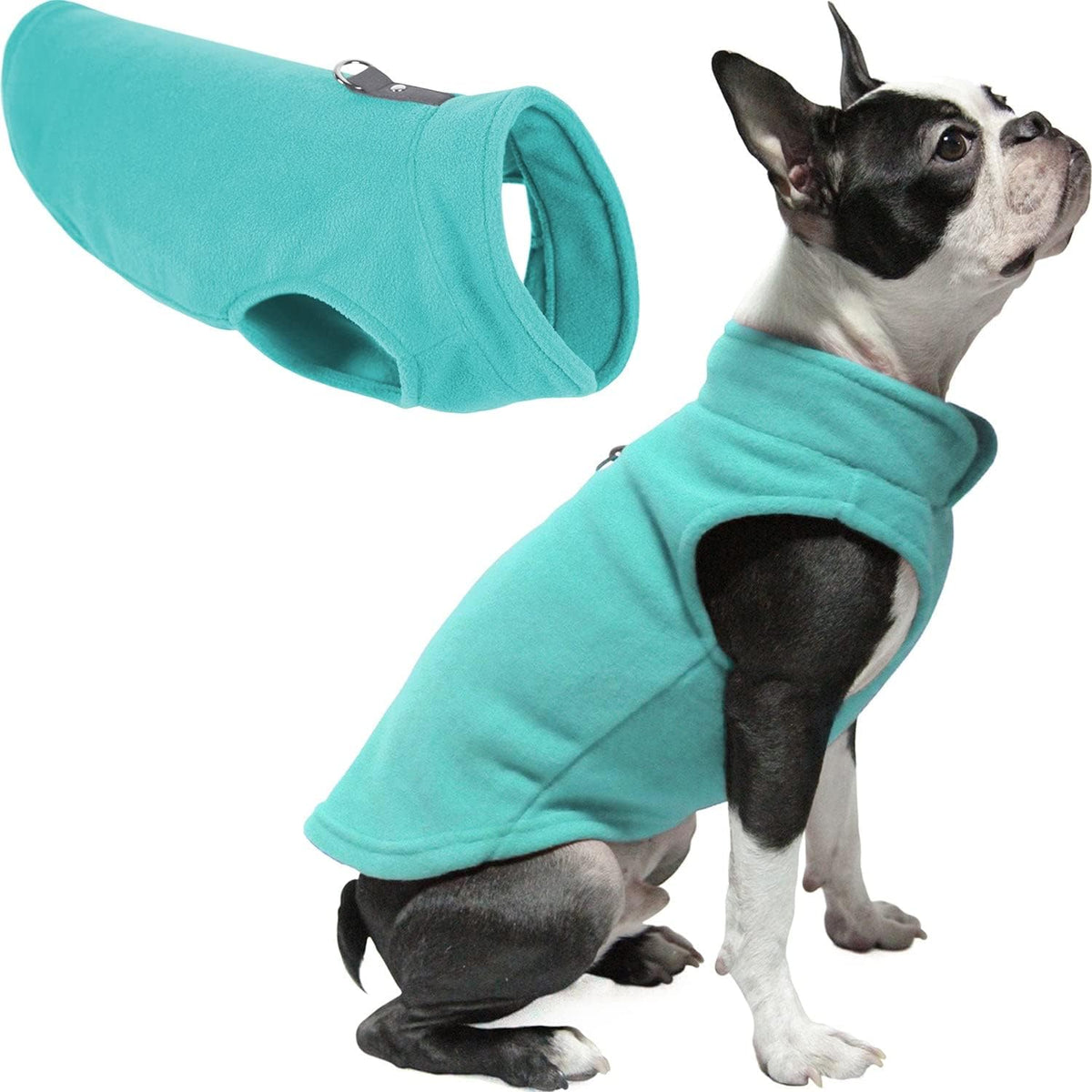 Gooby Fleece Vest Dog Sweater - Clay, X-Large - Warm Pullover Fleece Dog Jacket with O-Ring Leash for Small to Medium Dogs - Image 15