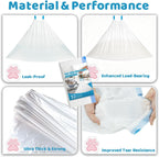 Thick leak-proof plastic construction of Ginkgo cat waste bags