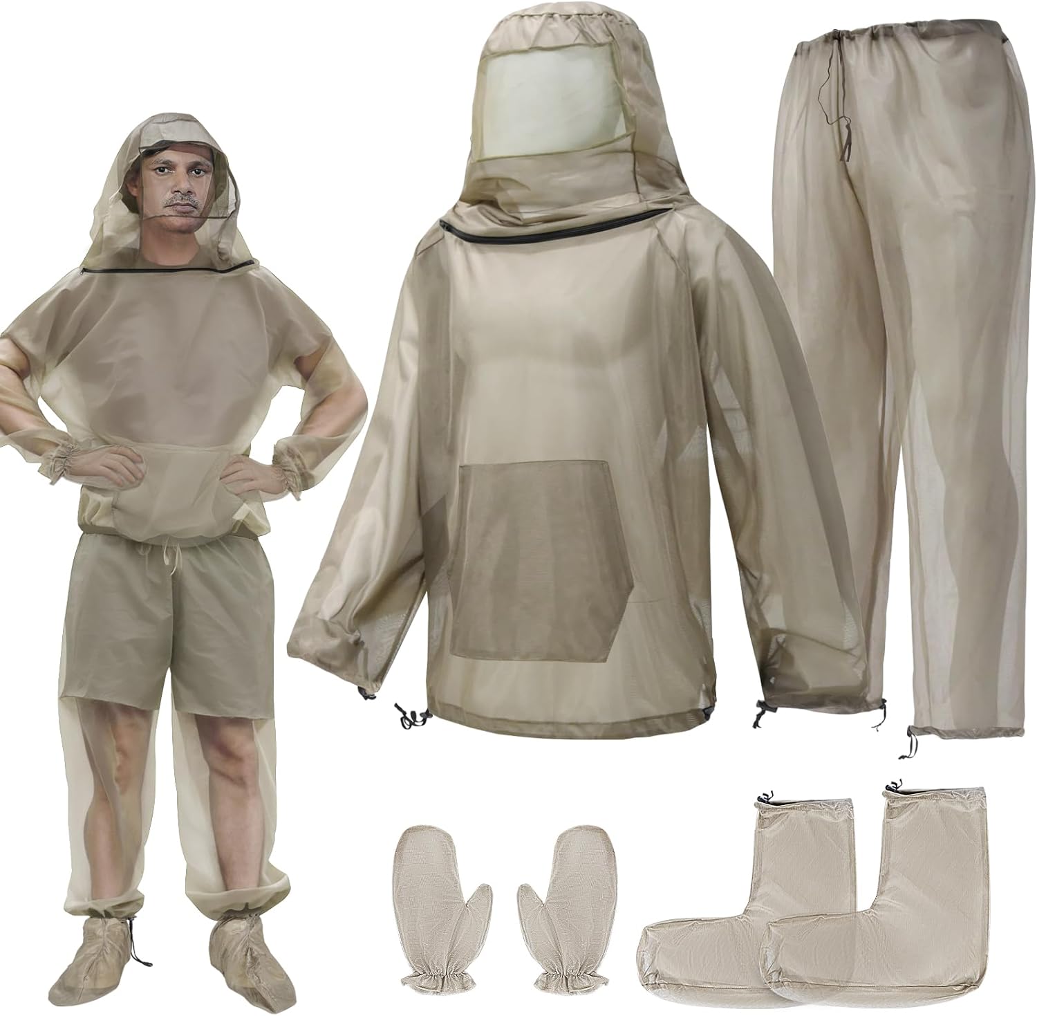 2win2buy full body mosquito bug suit front view